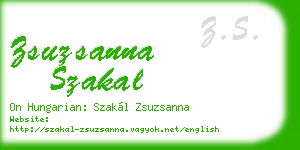 zsuzsanna szakal business card