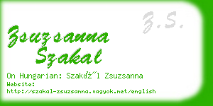 zsuzsanna szakal business card